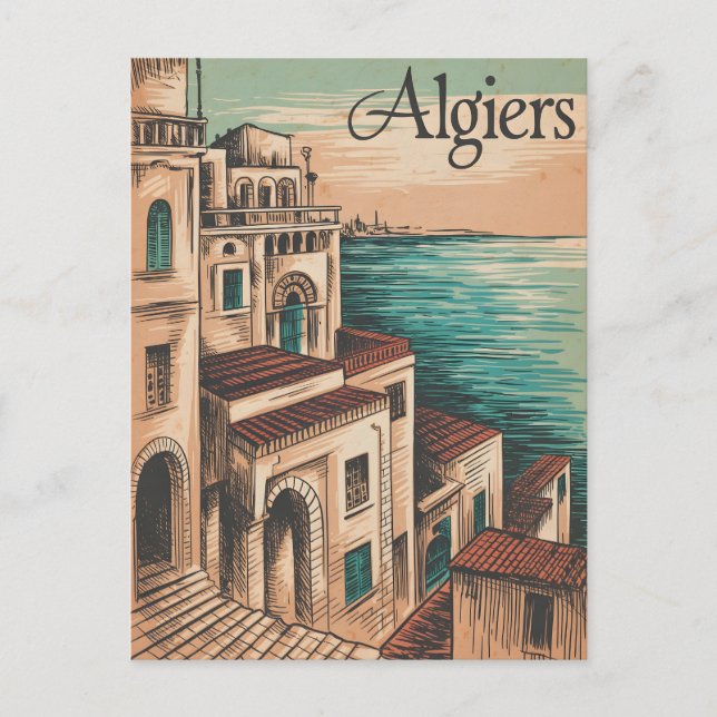 Carte Postale Alger Vintage (Devant)