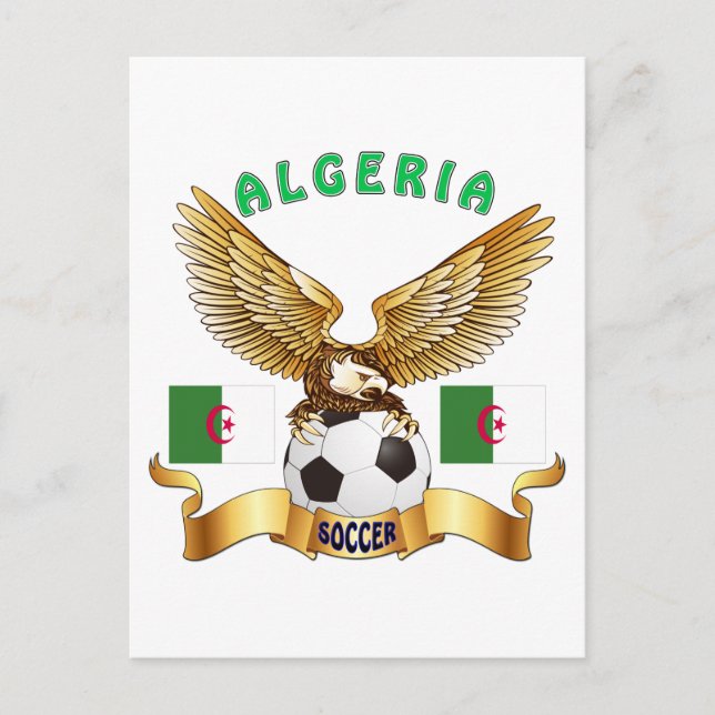 Carte Postale Algérie Football Designs (Devant)