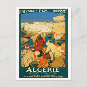 Carte Postale Algérie Poster Vintage voyage restauré