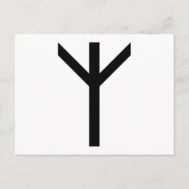 CARTE POSTALE ALGIZ RUNE (Devant)