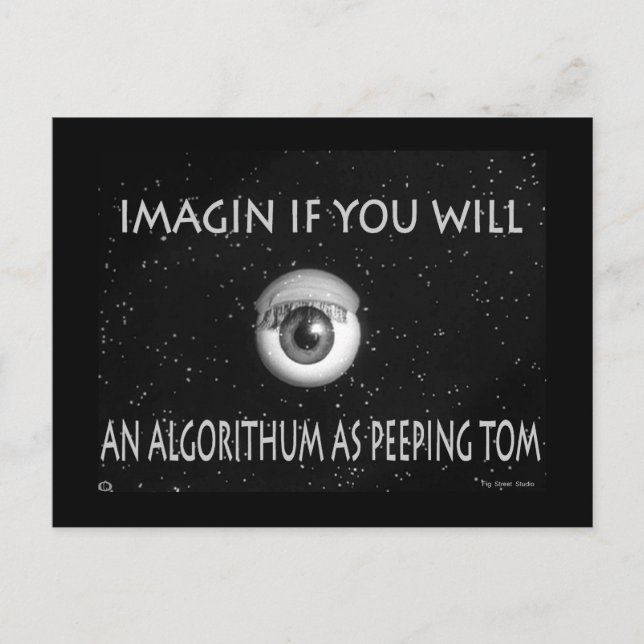 Carte Postale Algorithme de Peeping Tom affiche de dessin (Devant)