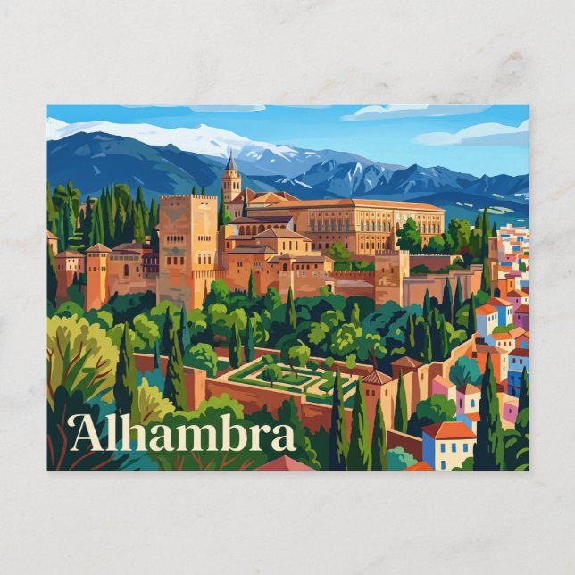 Carte Postale Alhambra Espagne (Devant)