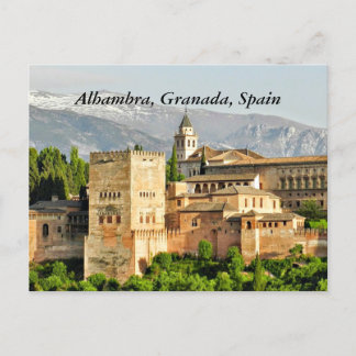 Carte Postale Alhambra, Grenade, Andalousie, Espagne