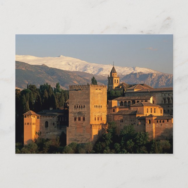 Carte Postale Alhambra; Grenade; Andaslusia, Espagne, Sierra (Devant)