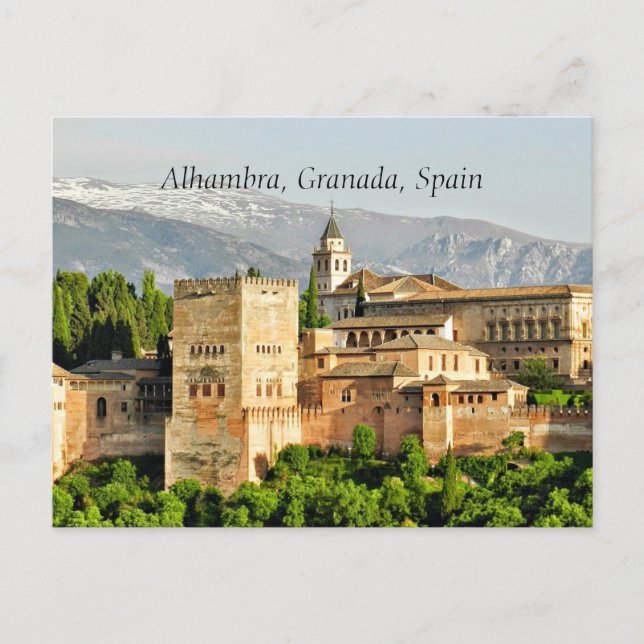 Carte Postale Alhambra, Grenade, Espagne (Devant)