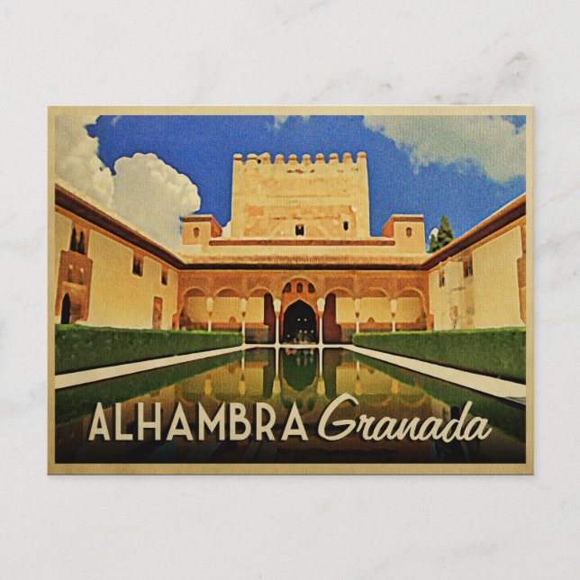 Carte Postale Alhambra Grenade Espagne (Devant)