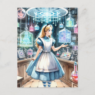 Carte Postale Alice à l'apothicairerie Steampunk