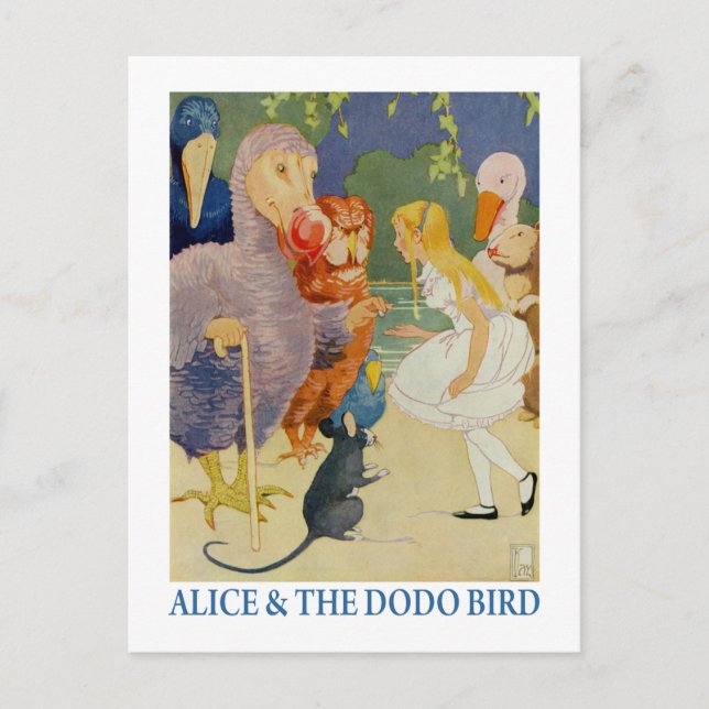 Carte Postale Alice and the Dodo Bird (Devant)