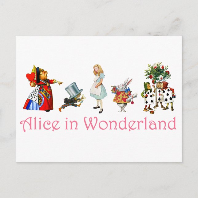 Carte Postale Alice au pays des merveilles (Devant)
