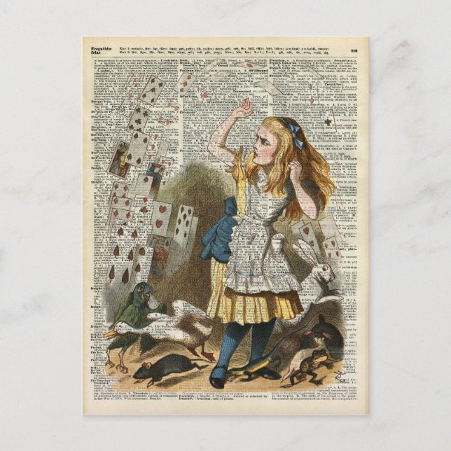 Carte Postale Alice au pays des merveilles (Devant)