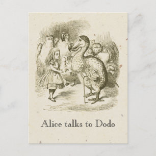 Carte Postale Alice au pays des merveilles - Alice parle au Dodo