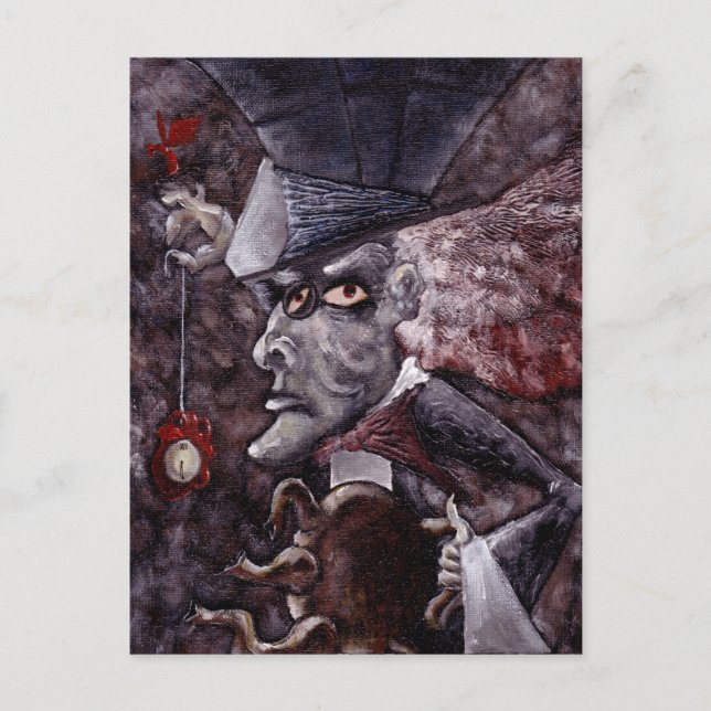 Carte Postale Alice au pays des merveilles Cubiste MAD HATTER Ca (Devant)