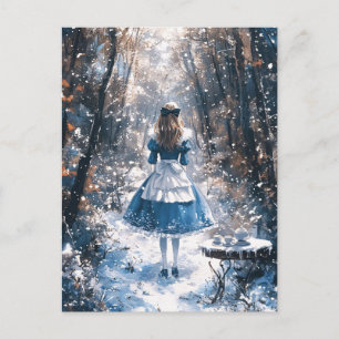 Carte Postale Alice au pays des merveilles enneigées