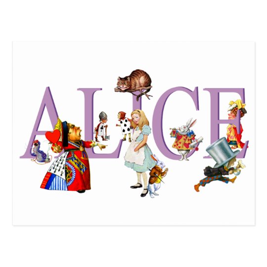 Carte Postale Alice Au Pays Des Merveilles Et Amis Zazzle Fr