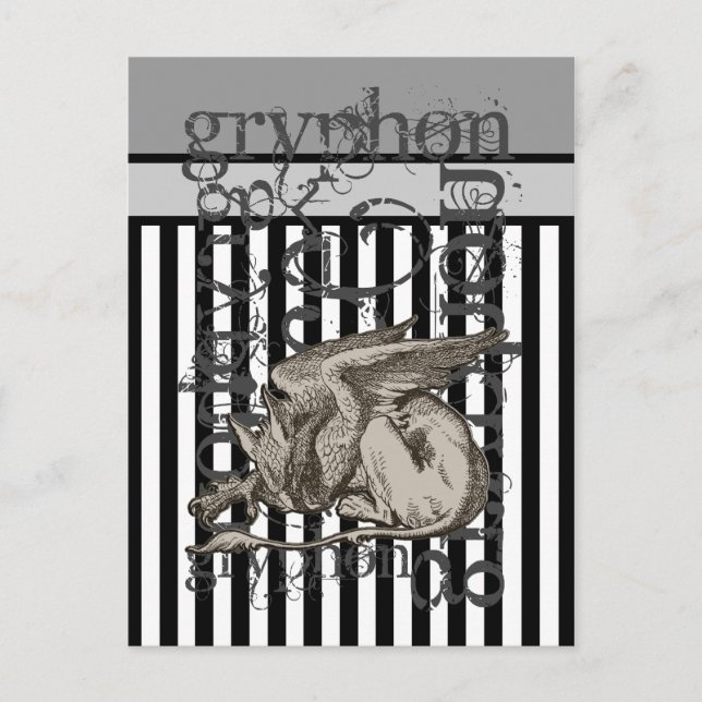 Carte Postale Alice Au Pays Des Merveilles Griffin Grunge (Devant)