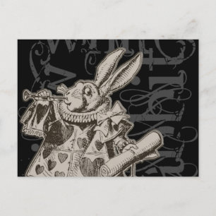 Carte Postale Alice Au Pays Des Merveilles Grunge De Lapin Blanc