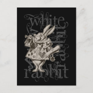 Carte Postale Alice Au Pays Des Merveilles Grunge De Lapin Blanc