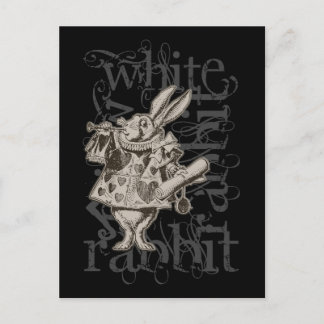 Carte Postale Alice Au Pays Des Merveilles Grunge De Lapin Blanc