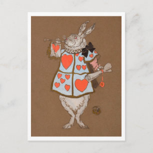 Carte Postale Alice au pays des merveilles, Lapin blanc, 1915, V