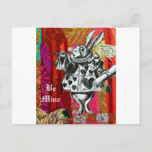 Carte Postale Alice au pays des merveilles Lapin blanc Valentine
