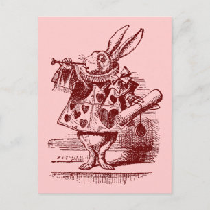 Carte Postale Alice au pays des merveilles Lapin Blanc vintage
