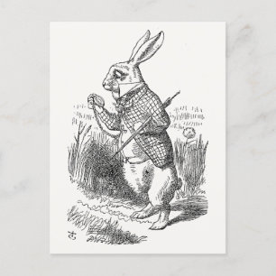 Carte Postale Alice au pays des merveilles, le lapin blanc vérif