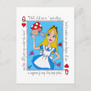 Carte Postale Alice au pays des merveilles, Mange-moi !
