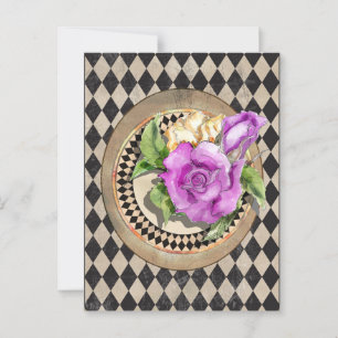 Carte Postale Alice au pays des merveilles Roses