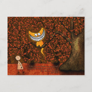 Carte Postale Alice au pays des merveilles - Un chat Cheshire