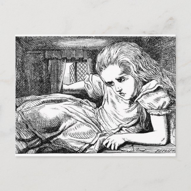 Carte Postale Alice dans la maison du lapin blanc (Devant)