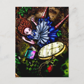 Carte Postale Alice Down the Rabbit Hole