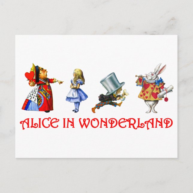 CARTE POSTALE ALICE EN WONDERLAND (Devant)