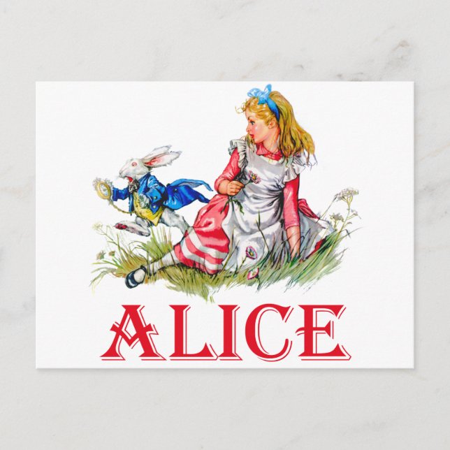 CARTE POSTALE ALICE EN WONDERLAND (Devant)