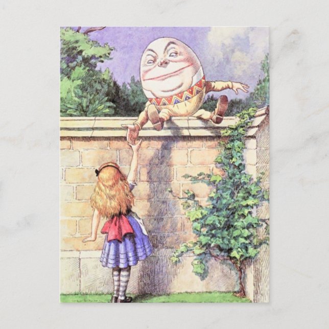 Carte Postale Alice et couleur de Humpty (Devant)