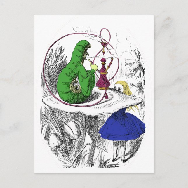 Carte Postale Alice et la Caterpillar (Devant)