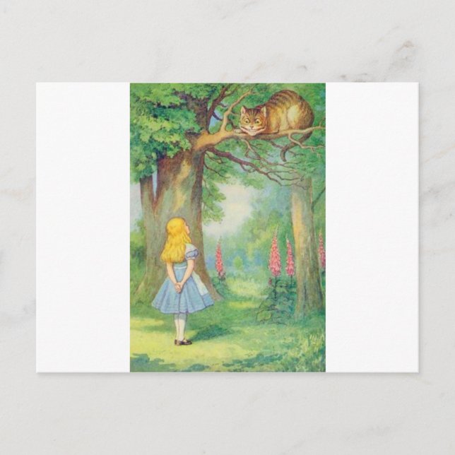 Carte Postale Alice et la couleur Cheshire Cat (Devant)