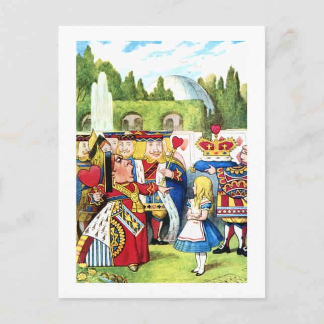 CARTE POSTALE ALICE ET LA REINE DES COEURS (Devant)