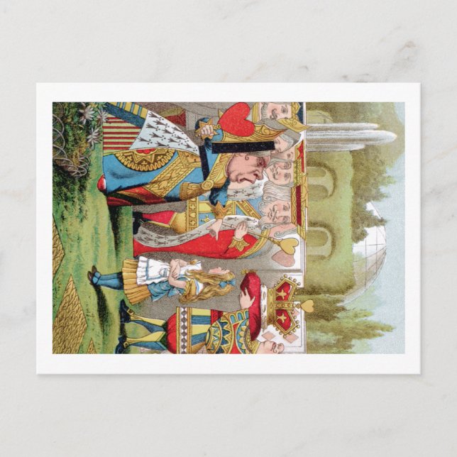 CARTE POSTALE ALICE ET LA REINE DES COEURS (Devant)