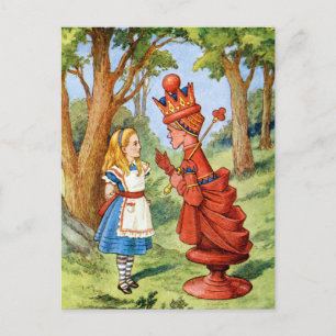 CARTE POSTALE ALICE ET LA REINE ROUGE