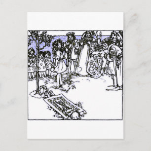 Carte Postale Alice et la reine Vintage