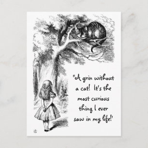 Carte Postale Alice et le Cheshire Cat