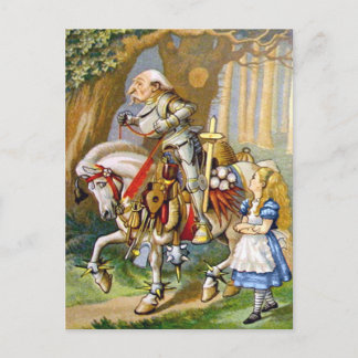 Carte Postale Alice et le chevalier blanc au pays des merveilles