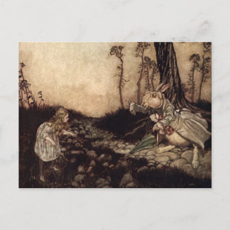 Carte Postale Alice et le lapin blanc