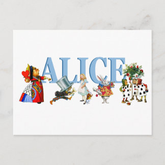Carte Postale Alice et ses amis au pays des merveilles
