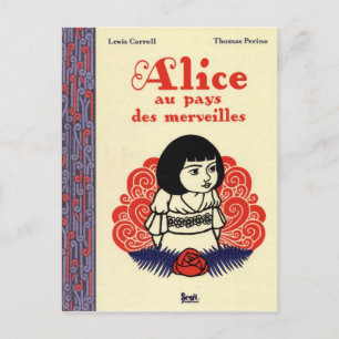 Carte Postale Alice française vintage au pays des merveilles