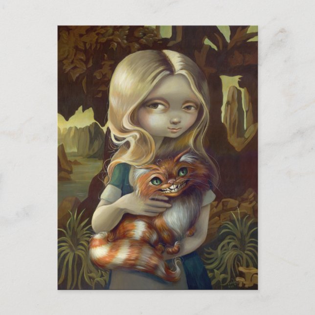 Carte postale "Alice in a Da Vinci Portrait" (Devant)