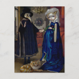 Carte postale "Alice in a Van Eyck Portrait"
