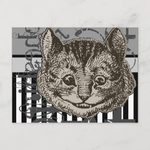 Carte Postale Alice In Wonderland Cheshire Cat Grunge