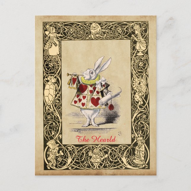 Carte Postale Alice - Lapin Blanc - Le Herald 1865 (Devant)
