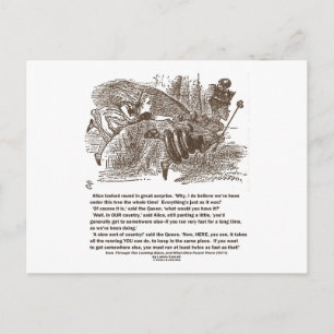 Carte Postale Alice Red Queen Courir Pour Rester Au Même Endroit